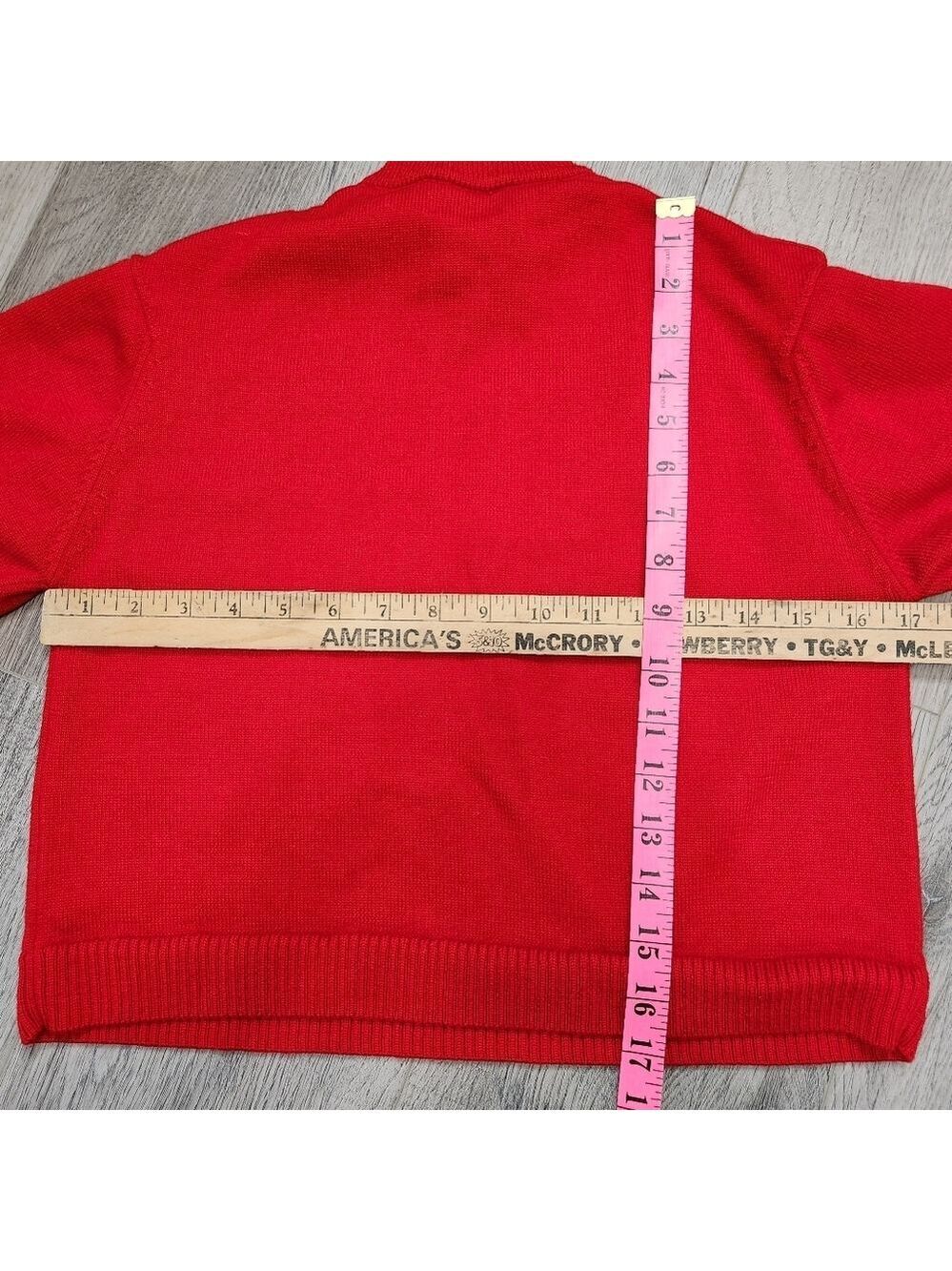 Aritzia X Wilfred Red Merino Wool Mockneck Crop Knit Sweater Size XS - Picture 9 of 9